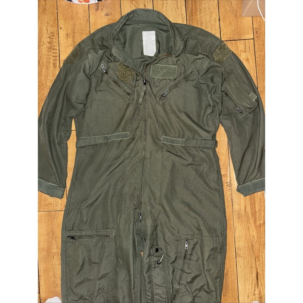 US Military CWU-27/P Flight Suit Coveralls 46S Sage Green USAF Flyers - Picture 4 of 7